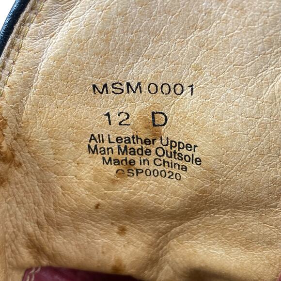 Twisted X Men’s Black Red Leather Cowboy Boot Size US 12 D - Picture 10 of 11